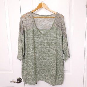 Torrid Green Top Plus Size 3X